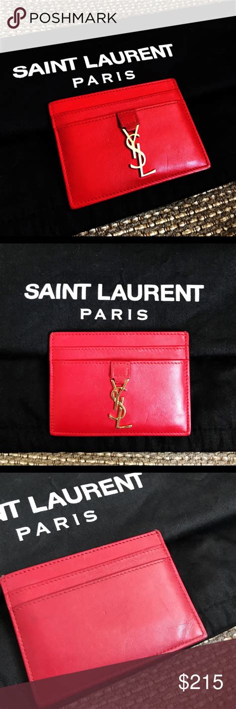 ysl red card holder|ysl card holder on sale.